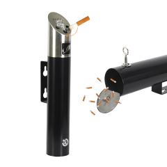 Stainless Steel Ashtray Wholesale Custom Logo Round Ashtray for Smoking Cigarette Cigar Lockable Wall Mounted Ashtray