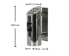 Factory Price 3L Home Travel Hotel Stainless Steel  Outdoor Ashtray Construction for Cigarette Use in Hotel Hospital