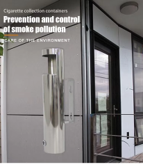 Outdoor Ashtray Classic Wall Mounted Stainless Steel Ashtray with Custom Logo for Hotels