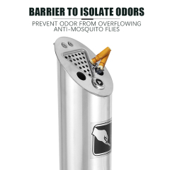 Stainless Steel Ashtray Wholesale Cigarette Bin Floor Stand Ashtray Public Street Ashtray