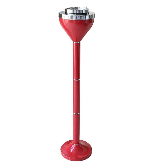 OEM Tall Standing Office Ashtray with Cover Large Creative Metal Bin Modern Bathroom Toilet Ashtray for Hotel Commercial Use