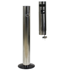 Stainless Steel Ashtray Custom Logo Hotel Outdoor Vertical Cigarette Bins Ash Collector 304# Floor Standing Ashtray