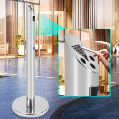 Outdoor Ashtray Smoke Ash Receptacle Stainless Steel Standing Ashtray Bin for Street Hotels Recycle Cigarette Bin