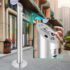 Classic Stainless Steel Cylinder Ashtray Windproof Stand for Cigarette Ash Bin Metal Smoking Accessories