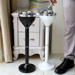 OEM Tall Standing Office Ashtray with Cover Large Creative Metal Bin Modern Bathroom Toilet Ashtray for Hotel Commercial Use