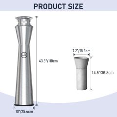Stainless Steel Ashtray Outdoor Smoking Cigarette Bin Ashtrays Bin Modern Design Street Use Floor Standing Ashtray