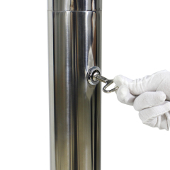 Stainless Steel Ashtray Custom Logo Hotel Outdoor Vertical Cigarette Bins Ash Collector 304# Floor Standing Ashtray