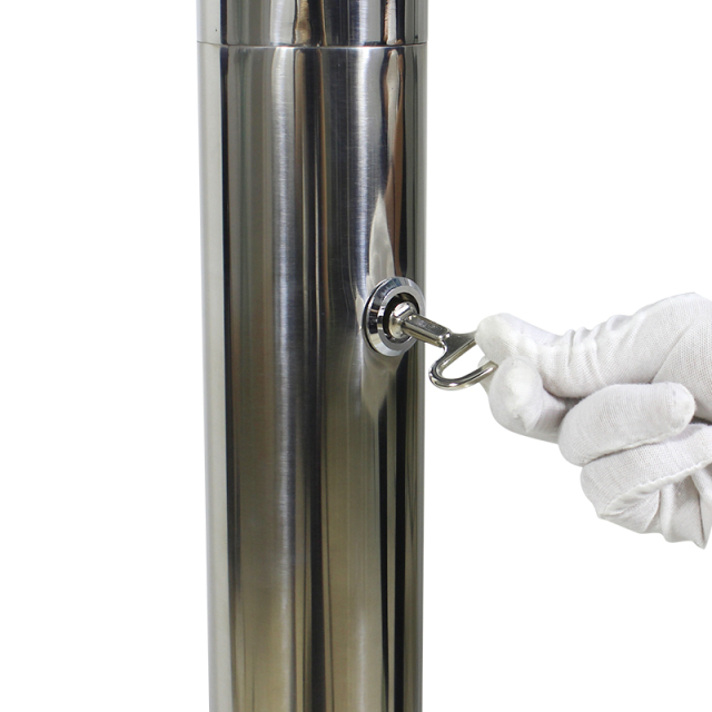 Stainless Steel Ashtray Custom Logo Hotel Outdoor Vertical Cigarette Bins Ash Collector 304# Floor Standing Ashtray