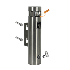 Stainless Steel Ashtray Commercial Wall Mounted Outdoor Cigarette Butt Receptacle Box