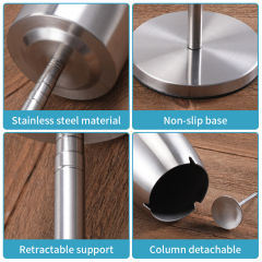 Stainless Steel Table Top Ashtray with Lid Cigarettes Windproof/Rainproof Stainless Steel Smokeless Odorless Ash Tray for Home