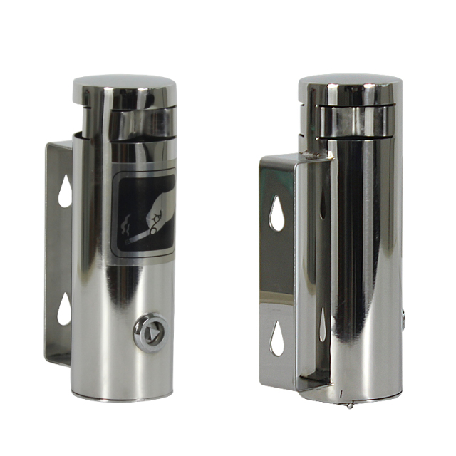 Stainless Steel Ashtray Commercial Wall Mounted Outdoor Cigarette Butt Receptacle Box