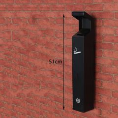 Stainless Steel Hanging Ashtray Cigarette Bin Key Locking Ashtray Luxury Ashtray Outdoor Wall-Mounted Ashtray