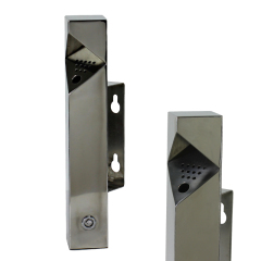 Stainless Steel Ashtray Lockable Outdoor Wall Mounted Custom Logo Cigarette Butt Bucket