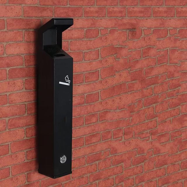 Stainless Steel Hanging Ashtray Cigarette Bin Key Locking Ashtray Luxury Ashtray Outdoor Wall-Mounted Ashtray