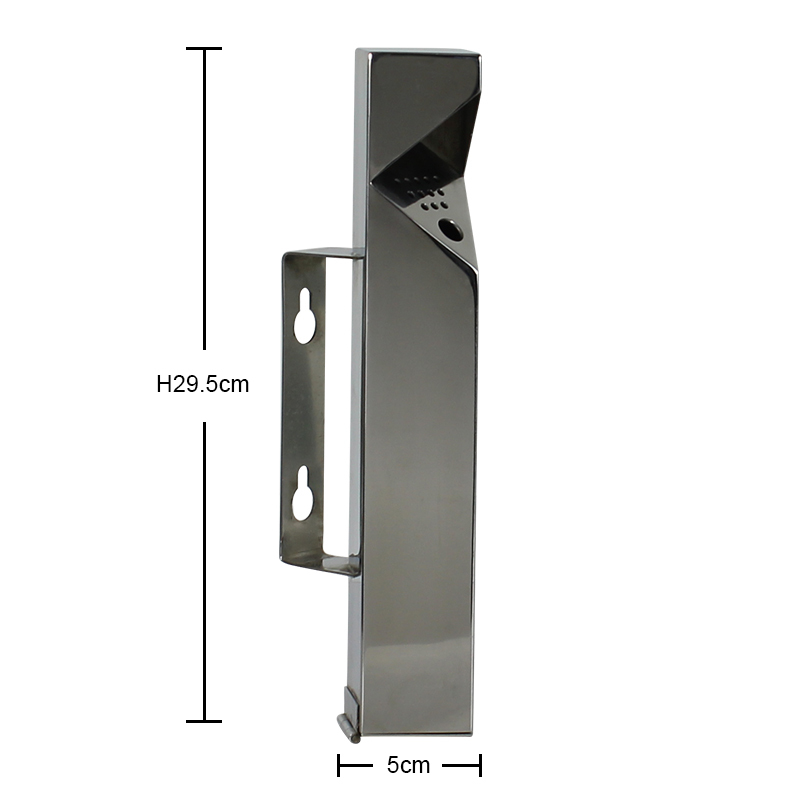 Stainless Steel Ashtray Lockable Outdoor Wall Mounted Custom Logo Cigarette Butt Bucket