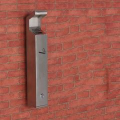 Stainless Steel Hanging Ashtray Cigarette Bin Key Locking Ashtray Luxury Ashtray Outdoor Wall-Mounted Ashtray