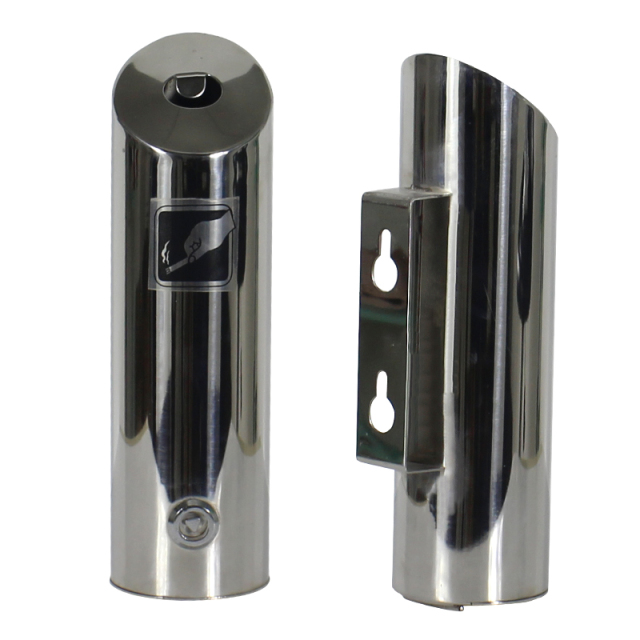 Outdoor Ashtray Wall-Mount Ashtray Stainless Steel Cigarette Butt Commercial Smoking Receptacles