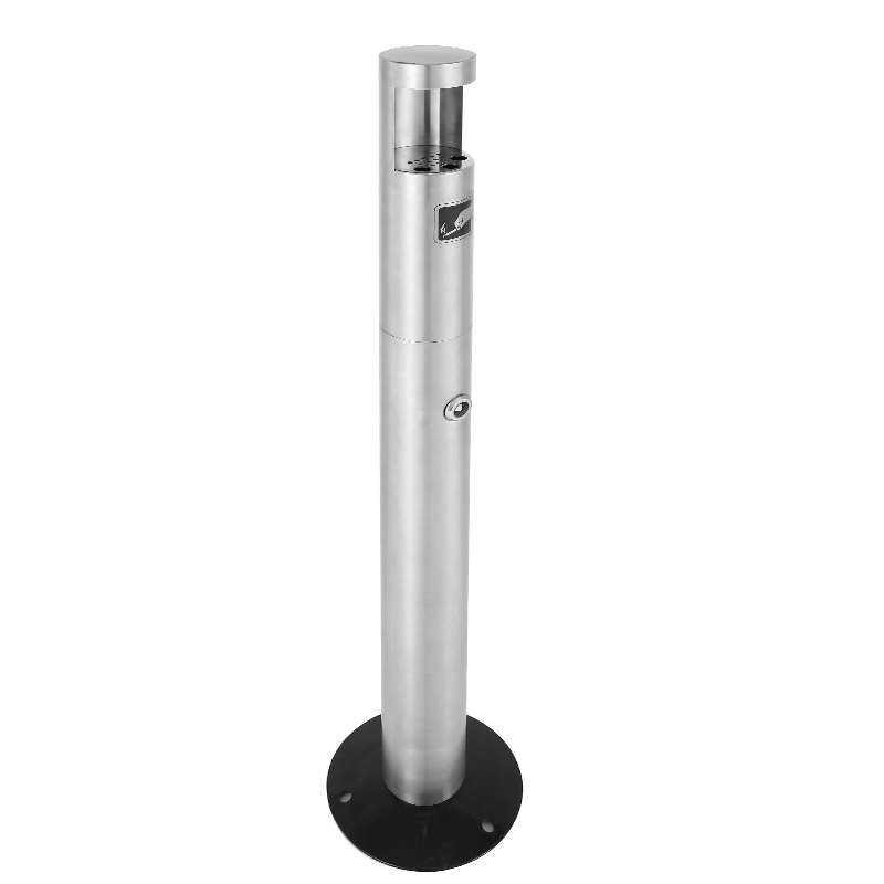 Standing Ashtray Outdoor Post Windproof Stand Ashtray Stainless Steel Vertical Cigarette Butt