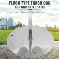 不锈钢双层防风烟灰缸适用于人行道公共场所可收集香烟垃圾重型烟灰缸