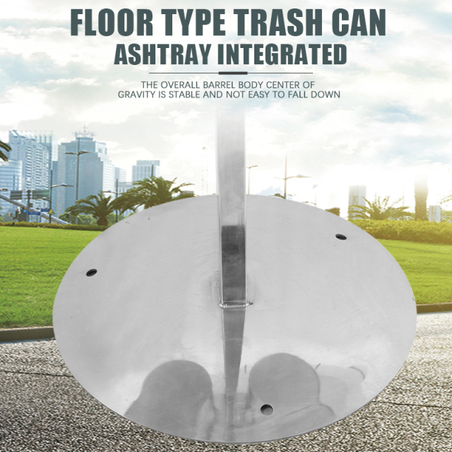 不锈钢双层防风烟灰缸适用于人行道公共场所可收集香烟垃圾重型烟灰缸