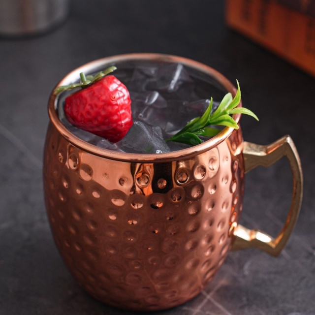 Personalized Moscow Hammered Mule Mug Stainless Steel Metal Hot/Cold Beer Cup Sublimation Copper Plated for Party Gifts Wedding