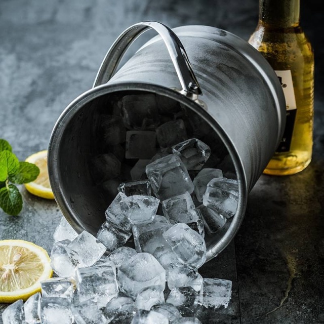 Custom Wholesale Stainless Steel Portable Commercial Ice Bucket for KTVs and Bar Modern Design for Beer Wine Bucket with Divider