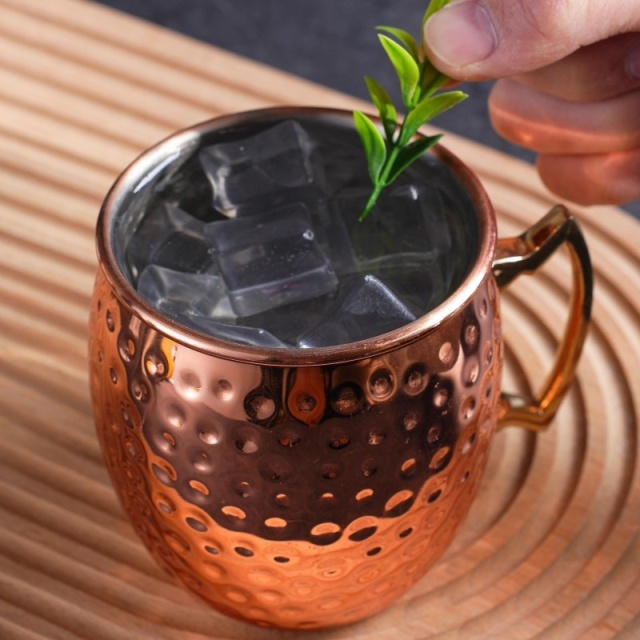 Personalized Moscow Hammered Mule Mug Stainless Steel Metal Hot/Cold Beer Cup Sublimation Copper Plated for Party Gifts Wedding