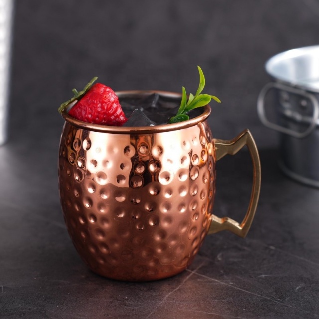 Personalized Moscow Hammered Mule Mug Stainless Steel Metal Hot/Cold Beer Cup Sublimation Copper Plated for Party Gifts Wedding