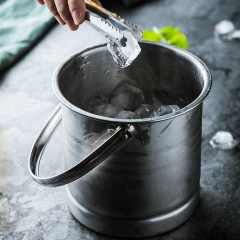 Custom Wholesale Stainless Steel Portable Commercial Ice Bucket for KTVs and Bar Modern Design for Beer Wine Bucket with Divider