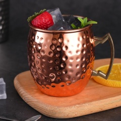 Personalized Moscow Hammered Mule Mug Stainless Steel Metal Hot/Cold Beer Cup Sublimation Copper Plated for Party Gifts Wedding