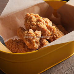 Wholesale OEM Yellow Galvanized Iron Plates Multipurpose Fried Chicken Snack Plates Decorative Plant Plates for Party Wedding