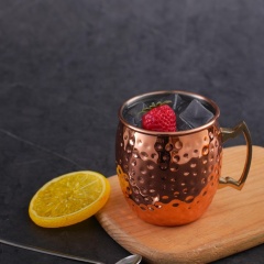 Personalized Moscow Hammered Mule Mug Stainless Steel Metal Hot/Cold Beer Cup Sublimation Copper Plated for Party Gifts Wedding