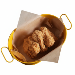 Wholesale OEM Yellow Galvanized Iron Plates Multipurpose Fried Chicken Snack Plates Decorative Plant Plates for Party Wedding