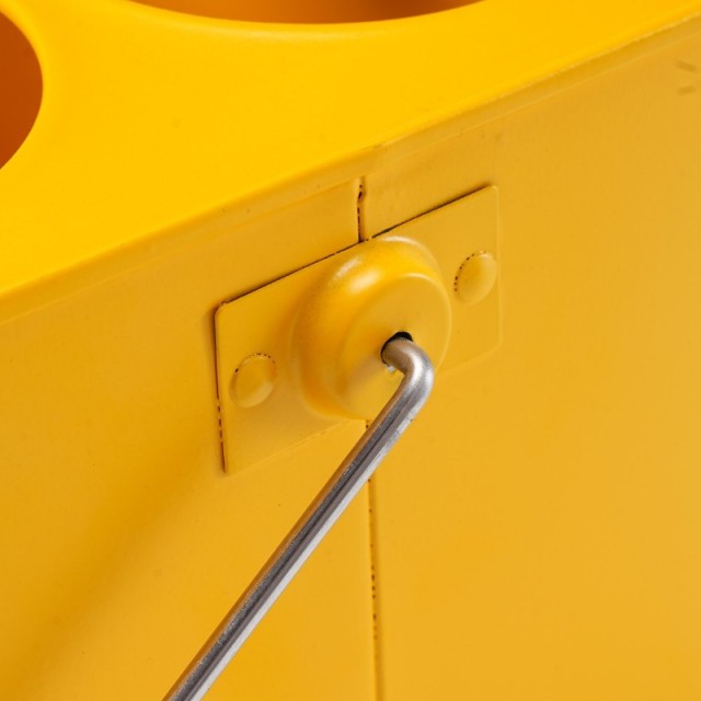 Galvanized Steel Beer Bucket with Handle – 6 Compartment Metal Drink Tub for Parties & Events