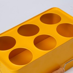 Galvanized Steel Beer Bucket with Handle – 6 Compartment Metal Drink Tub for Parties & Events