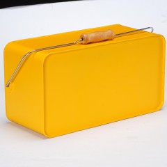 Galvanized Steel Beer Bucket with Handle – 6 Compartment Metal Drink Tub for Parties & Events