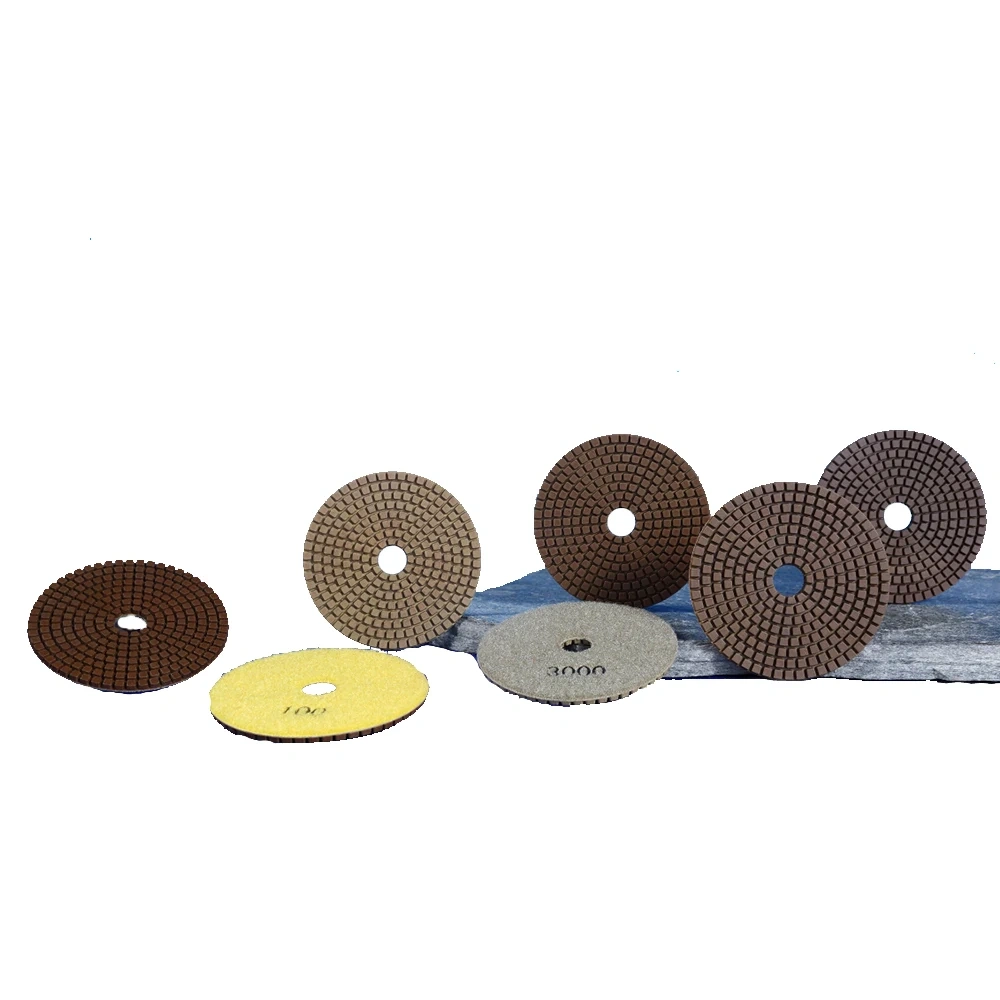 WGP03 Customizable 7-Step Diamond Wet Polishing Pads for Marble, Granite & Stone | Speedone OEM Flexible Disc Set