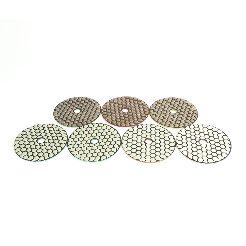 Speedone DP04 7-Step Dry Diamond Polishing Pads for Granite & Marble | Grit 50#–3000# | High-Quality Round Pads | OEM/ODM Support | Made in China