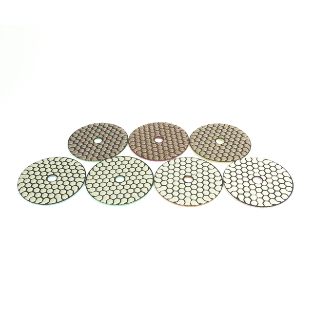 Speedone DP03 3-Inch Dry Polishing Pads for Granite & Marble | Grit 50#–3000# | Round Stone Polishing Pads | OEM & ODM Available