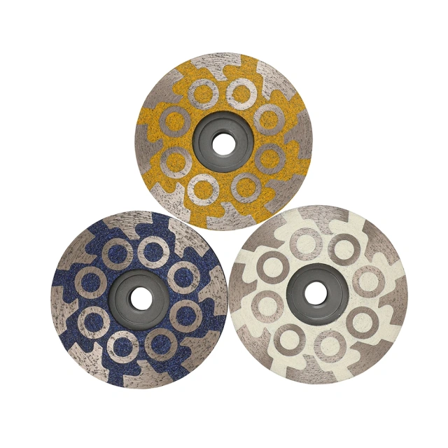 Speedone 4in Resin Filled 8-Tooth Cup Wheel for Stone Surface Grinding