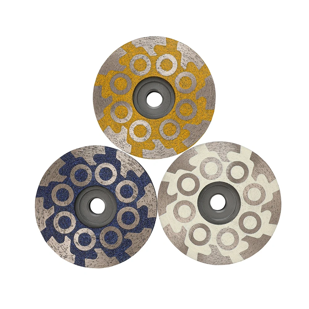 Speedone 4in Resin Filled Cup Wheel with 8 Teeth for Stone Grinding
