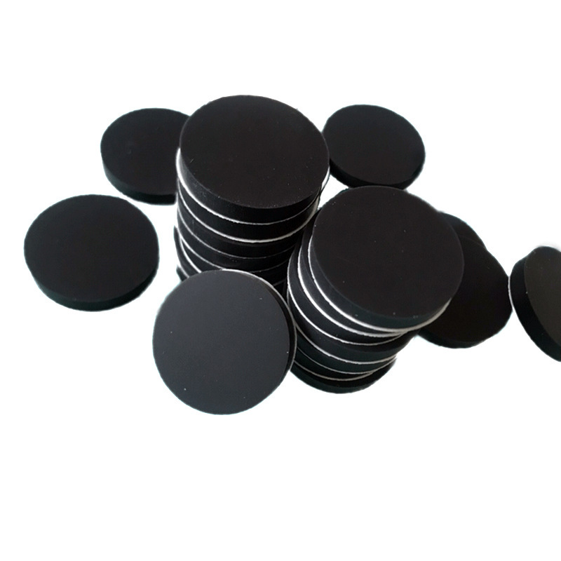 Round black silicone foam die cutting 