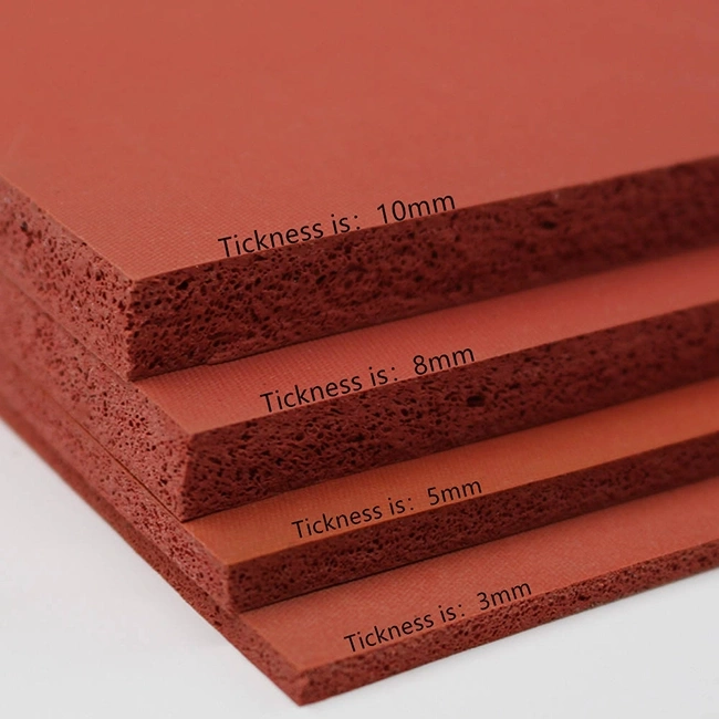 Textured silicone foam sheet