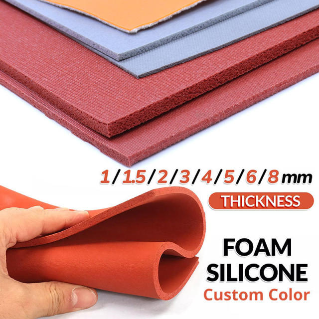 various thickness texured silicone foam