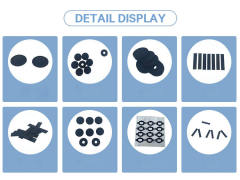 various shapes of foam die cutting