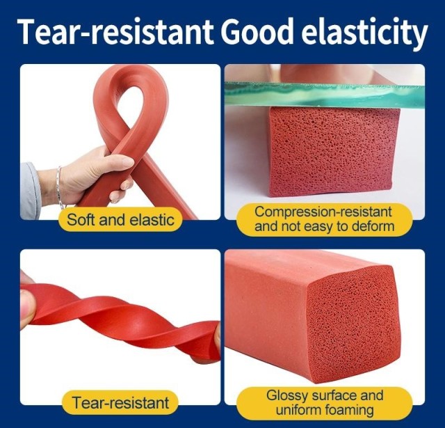 Custom Silicone Foam Strips for Sealing & Insulation