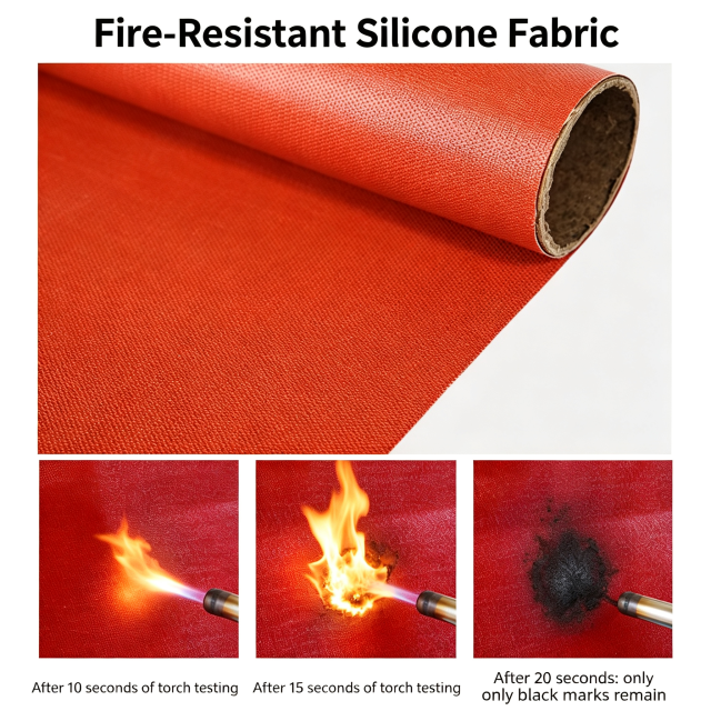 Fire Resistant Heat Resistant Silicone Coated Fiberglass Fabric
