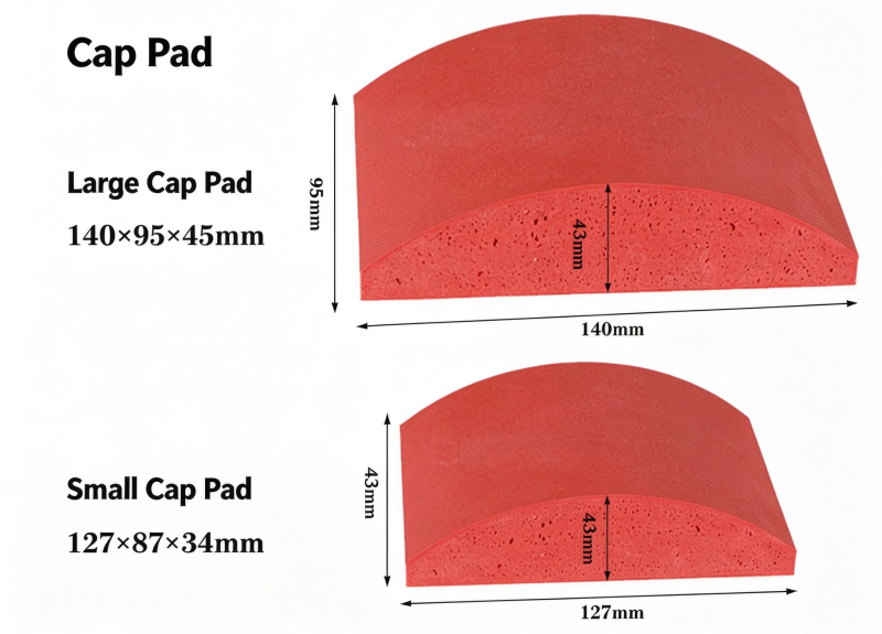 Custom silicone foam pad for hat heat press