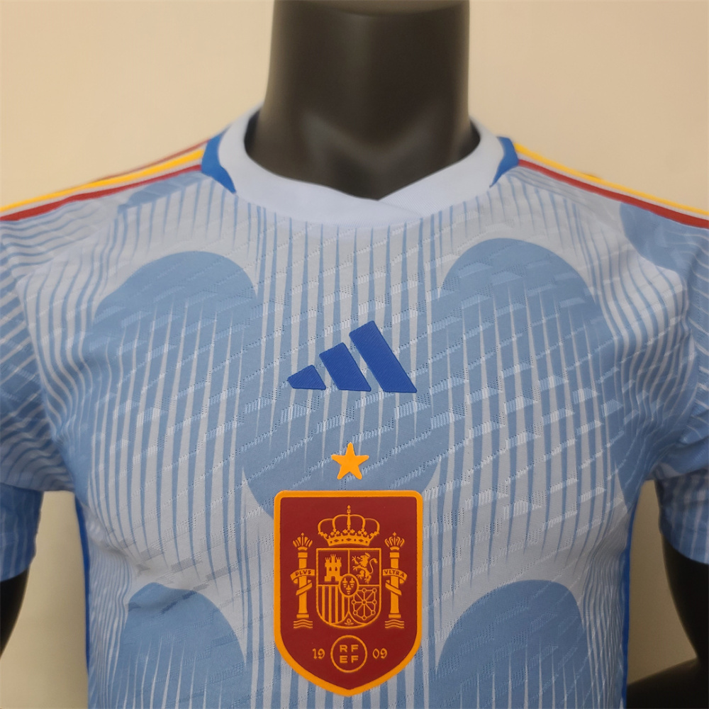 2022 Spain World Cup Away Player Edition Soccer Jersey