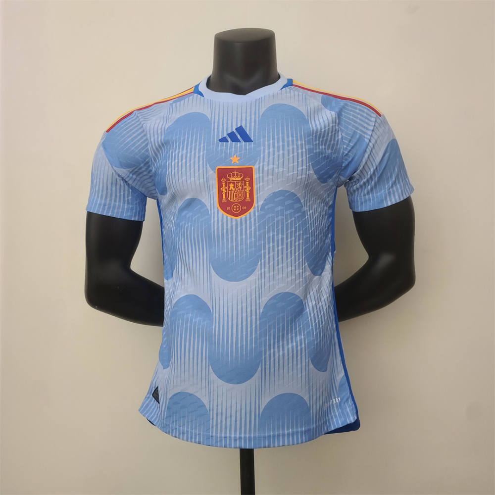 2022 Spain World Cup Away Player Edition Soccer Jersey